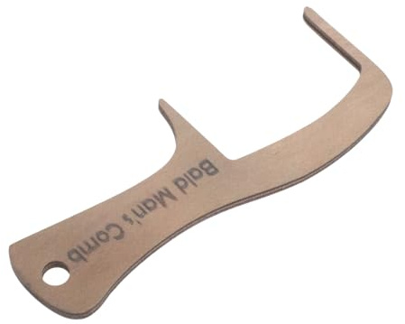 VALICLUD Peine De Madera Para Hombre Calvo Herramienta Para Peinar El Cabello Sin Dientes Kit De Aseo Divertido Para Uso Diario Casa