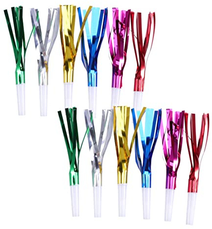 Gogogmee 12piezas Soplando El Silbato Del Dragón Silbatos Para Fiestas Flecos Brillantes Juguetes Para Recuerdos De Fiesta De Cumpleaños Color Aleatorio Para De Disfraces