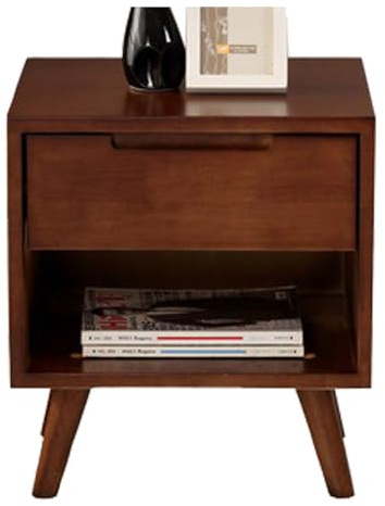 Lot de 2 tables de nuit modernes au design fin avec tiroirs semi-ouverts, tables d'appoint élégantes pour chambre à coucher, tables de nuit compactes pour petits espaces