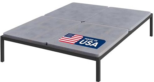 Treaton, 1.5 Split Wood Bunkie Board Queen Size Bed - 4-Piece Under Mattress Support, Fully Assembled, Fabric Ventilation Cover-Replaces Wooden Slats or Box Spring for Bed Frames