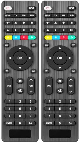 2 PCS Universal TV Remote Control with Light-Up-Button Compatible with LG, Samsung, Philips, Panasonic, Sharp TCL, Vizio, Sony, Sanyo, Toshiba, Insignia, Hisense, JVC, RCA Brand LCD LED 3D TV Remote