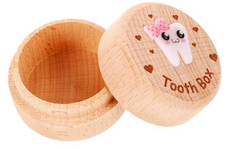 TOYANDONA Caja De Madera Para Dientes De Leche Caja De Almacenamiento Dental Para Dientes De Leche Para Guardar Casa