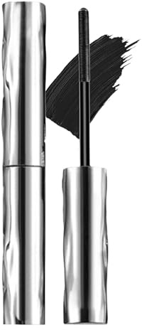 2025 Neu Metal Mascara, 3D Curling Eyelash Iron, Tubing Mascara Iron Eye Mas cara mit Metallbürste Volumengebende Mas-cara Wimperntusche Wasserfest Schnell Trocknend und Wischfest (Schwarz)