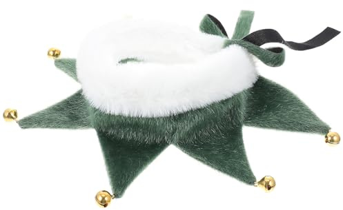 Gatuida Weihnachtsschal für Haustiere Strapazierfähiger Schal für Hunde Warmer Winterhalsschutz mit Glöckchen für Festivals und Fotoshootings