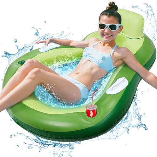 COOLJOYA Inflatable Float Luftmatratze Pool Luftmatratze Wasser Aufblasbare Schwimmringe Floß Wasserspielzeug für Kinder Schwimmreifen Pool Spielzeug Party für den Sommer .Aufblasbarer für draußen