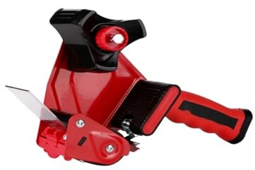 Tejphållare, Packtejpdispenser Handhållen förseglingsmaskin, Tape Express Packer for tätning Seat Dispensador Office för frakt, skolor(Red)