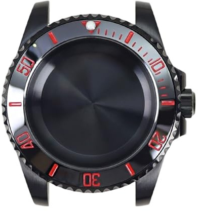 1 st 40 mm for klockfodral delar for Eta2824 PT5000 svart keramisk enkelriktad ram 20ATM(67)