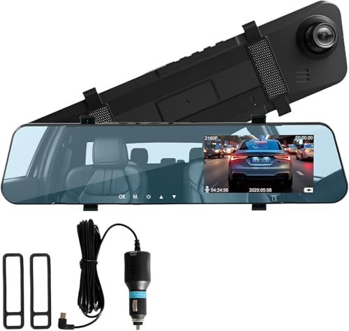 Camara Coche grabadora,4K Camara Coch WiFi Dash CAM Coche,Camara vigilancia Coche,GPS Tracker Visión Nocturna,170° Gran Angular,G-Sensor,Grabación en Bucle,Control App,Monitorización d30