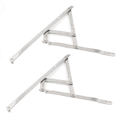 Aexit Lot de 2 en acier inoxydable 40,6 cm 400 mm long côté Hung PVC Fenêtre charnières à 110B577