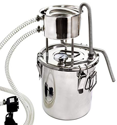 Kit de destilador de alcohol de 20 L Moonshine Still Home de acero inoxidable 304 para hacer vino con bomba