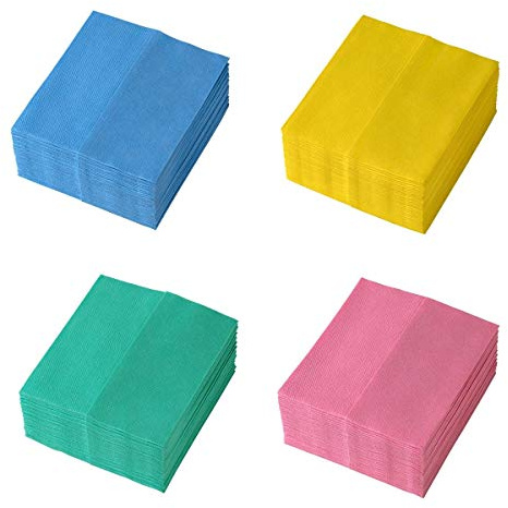 32 Allzwecktücher Universal Wischtücher Putzlappen Vliestücher 36x32cm Lochstruktur 4 Farben zur Auswahl (Rot/Rosa)