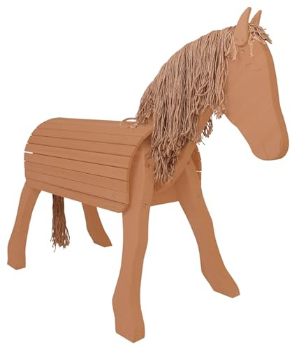 Holz-Voltigierpferd L | Holzpferd Beauty | Outdoor-Spielzeug | Draussen 7030 | Farbe Kastanien