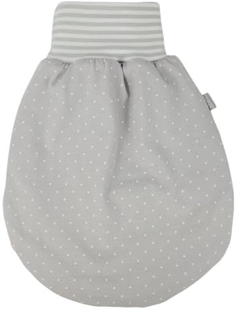 Lilakind“ Baby Kinder Winter Schlafsack Strampelsack Pucksack Gefüttert Jersey Punkte Grau Gr. M - Made in Germany