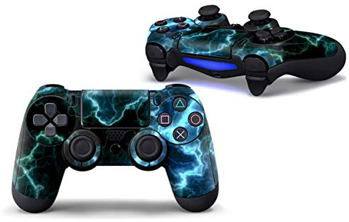 SKINOWN Skin Sticker Cover protettiva per PS4 Playstation Controller Green Lightnings
