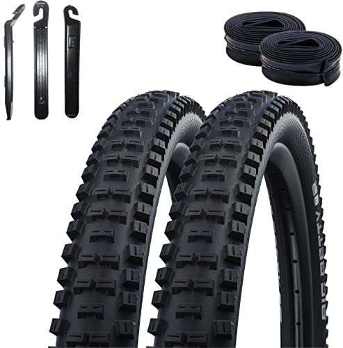 2 x Schwalbe Big Betty Performance E-50 Fahrradreifen Fahrradmantel 62-622 (29 x 2.40) + 2 Schwalbe SV19 Schläuche inkl. 3 Reifenheber