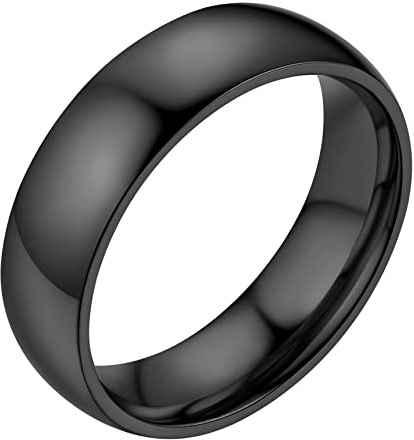 Bestyle Ring Herren Frauen Edelstahl Verlobungsring Partner Ringe mit Gravur Breit 2mm/4mm/6mm/8mm Ringgröße 54-67 Personalisiertes Geschenk