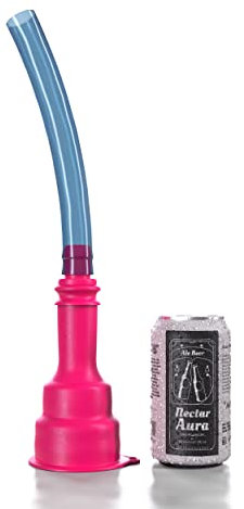 Biersturz Bong per birra, 2 in 1, imbuto per birra, scivolo per birra, gadget per feste ed eventi all'aperto, rosa