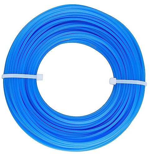 Viabrico Filo per Decespugliatore e Tagliabordi, 1,6 mm, nylon, 100 m Fili per Decespugliatori Tondo, per Parco Giardino, Prato, Colore Blu, Verde