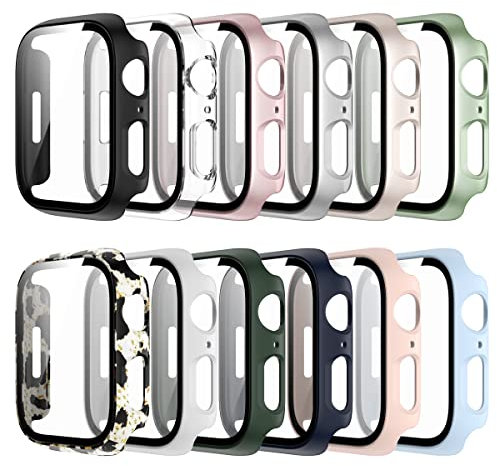 [12 Stück] Schutzhülle für Apple Watch 42MM, Haojavo Hülle Gehäuse Hart Schutz und HD Gehärtetes Displayschutz Zubehör Kompatibel mit iwatch Series 3/2/1 42 MM Smartwatch Case