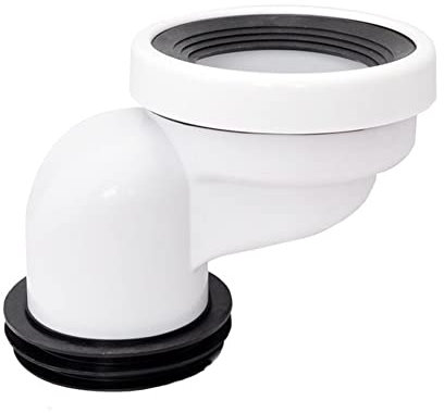 Lioaeust Ugello per tubo di scarico dritto, collegamento per WC con ugello di scarico per WC, scarico dritto eccentrico liscio (10 cm)