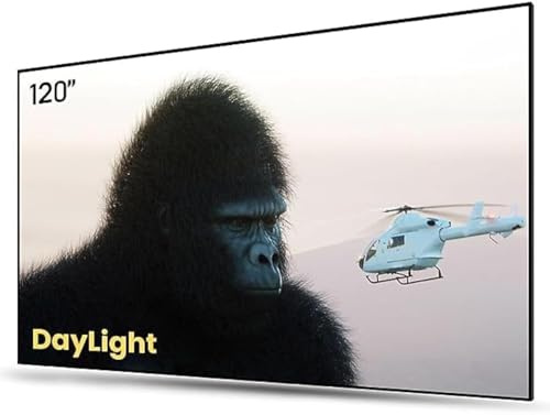 AWOL VISION Leinwand Beamer 120 Zoll für helle Tageslichtnutzung, 85% Umgebungslicht Abweisende (ALR) Fresnel Projektionswand für Kurzdistanz Beamer 4k, Festrahmen, Active 3D, HDR -D120
