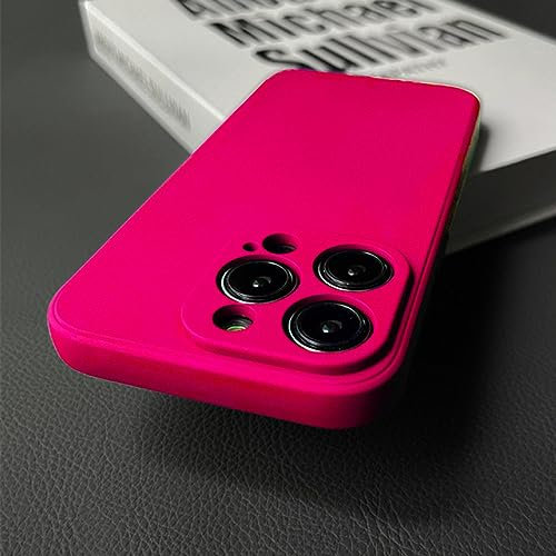 ENILSA Custodia quadrata in silicone liquido per iPhone 14 13 11 12 Pro Max Mini X XS Max XR 7 8 Plus SE 2020 Cover antiurto, rosa, per iPhone 13 Mini