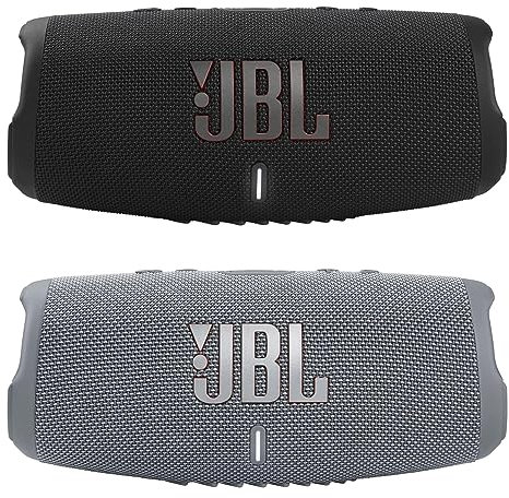 JBL Charge 5 - Enceinte Bluetooth portable étanche - Noir/gris (paire)