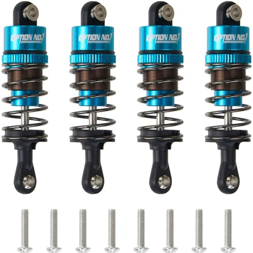 HobbyMarking 4Pcs Aluminum Oil Shocks Absorbers Damper Set For Tamiya WR-02 / GF-01 / WR-02CB Chassis Wild Willy 2 1/10 RC Off-Road Car Upgrade Parts