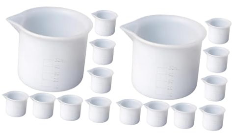 Alipis 2 Set Di Tazze Per Miscelazione Epossidica Tazze Di Misurazione in Silicone Set Di Ciotole Bilancia Per Progetti Artigianali 8 Pezzi*2