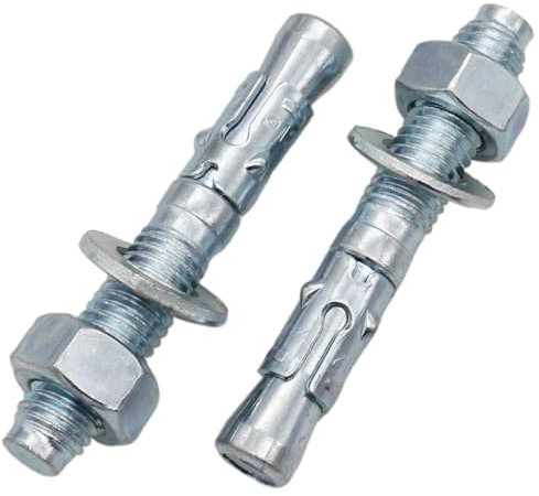 SKIR'CO (20 Stück) Verzinkte Keilanker M12 x 80 mm, Metalldübel, Ankerbolzen, Mauerwerkdübel, Betonanker