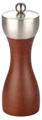 CTCOIJRN Molinillo de Especias Molinillo de Sal y Pimienta de Madera, Molinillo de Sal Manual Ajustable, Molinillo de Pimienta con núcleo de Acero al Carbono Salero y pimentero (Color : A, Size : M