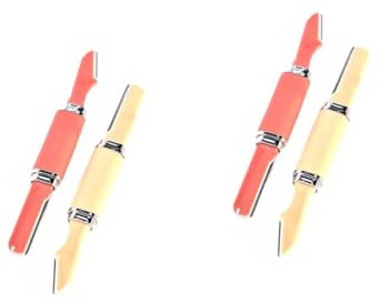 FOMIYES 4 Sätze Doppelkopf-augenbrauen Tragbarer Augenbrauenrasierer Maquina De Afeitar Para Mujer Gesichtsrasierer Augenbrauenschneider Peeling Stk Präzision Rot Bikini Fräulein