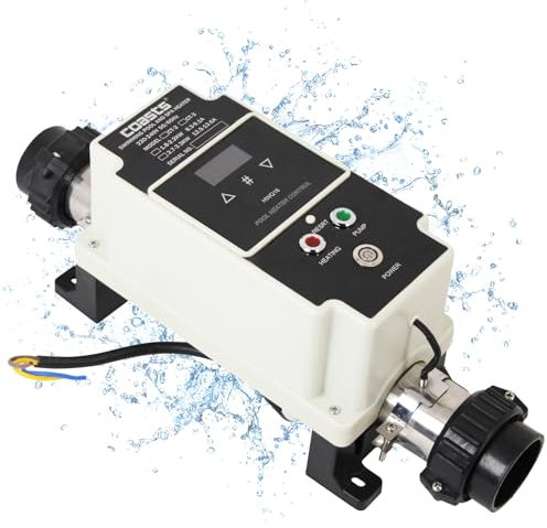 Topchances Poolheizungsthermostat,220V-240V,3KW, Heizungsthermostat mit LCD-Display Internes Zirkulationssystem, Geeignet für Kleine Schwimmbäder,Whirlpools,Spas,Badewannen (CT)