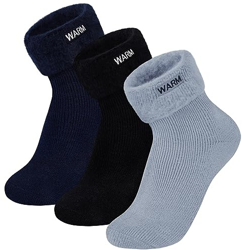 Kotashion Flauschige Kuschelsocken Damen Warme Bettsocken für Winter Gemütliche Thermosocken Weiche Thermisch Dicke Socken Süße Weihnachts Geburtstags Thanksgiving Geschenke für Frauen und Mädchen