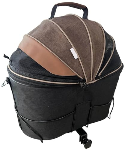 Cesta de Bicicleta para Perros Cesta Plegable for Perros y Gatos pequeños, Cesta for Bicicleta con Asiento Trasero extraíble, Cesta for Perros for Bicicleta, Cesta Trasera for Bicicleta Grande