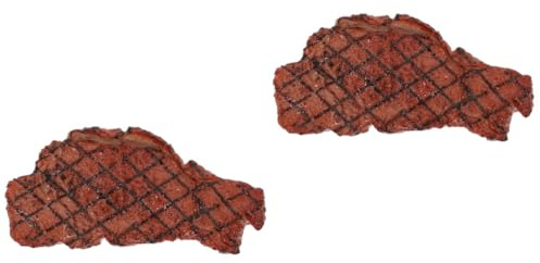CONGARTENO 2stücke Realistisches Steak Modell Aus Hochwertiges Spielzeug Für Kochsimulation Und Fotografie Dekoration Für Kinderküche Und Spielzimmer