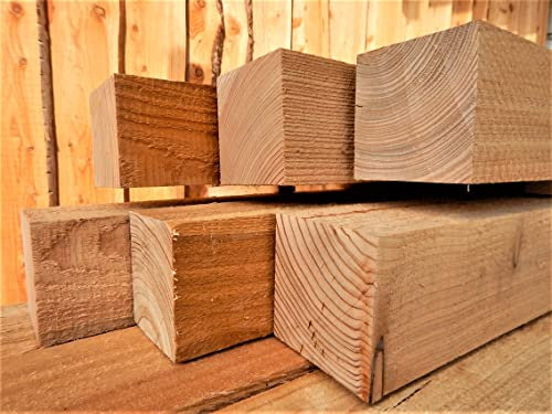 Kantholz Lärche 70 x 70 mm 140 cm lang - Pfosten, Zaunpfosten, Holzpfosten, Holzbalken, Zaunpfahl (1 Stück)