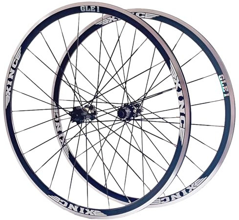 HZXQCVB 700C Steckachse Laufradsatz Für Rennrad Felgen Aus Aluminiumlegierung Scheibenbremse 24H Löcher Vorder- Und Hinterradnaben Für 8 9 10 11 Gang Kassette(12X100MM)