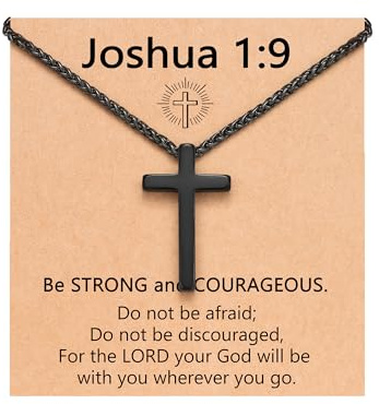 UNGENT THEM Teen Boys Gift Ideas Cross Necklace for Men Kids 8 12 Confirmation 1st First Communion Baptism Christian 10 14 16 13 15 11 Year Old Birthday Kindergarten Graduation Gifts Him Teenage Boys