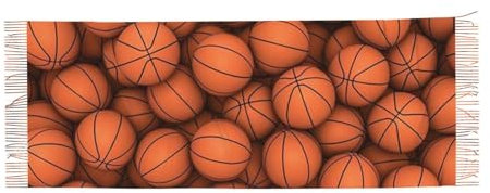 Poadnly Basketball Orange, Großer weicher Kaschmir-Schal, Wickelschal, Fransenschal, leichte Stola, 196 x 68 cm