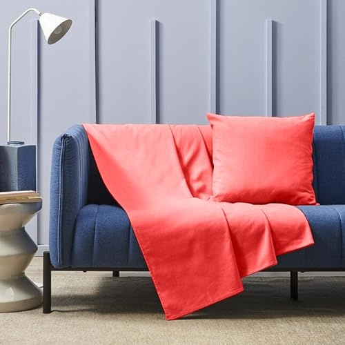 HABITA 33 HOME Plaid Canapé 250x280 cm – Jeté de Canapé Léger – Drap de Lit Printemps/Été – Grand Tissu de Protection pour Canapé et Lit (Bordeaux Sorrento)