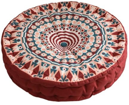 UKCOCO Cojín Grueso Piso Chair Almohadilla para Comida Cojín Taburete Cojines De Asiento para Sillas De Cocina Almohadillas para El Asiento para Muebles Almohadilla Rojo Poliéster