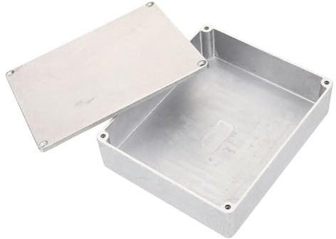 Gitarren Effektpedalgehäuse aus Aluminium, Silberne Druckgussbox | Polierte Oberfläche, für Selbstgemacht Electric Guitar Effektpedale, Ersatzgehäuse für Projekte