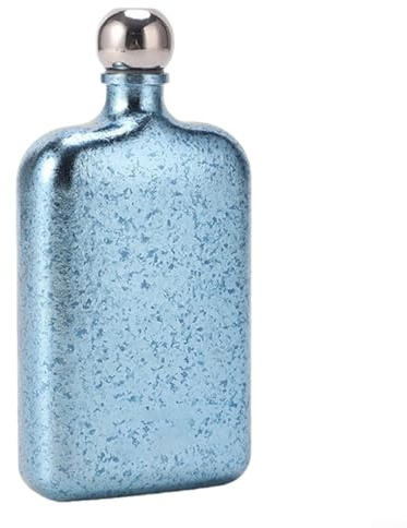 Whychstore Flasque en métal pour escalade, camping, barbecue, bar, fête, buveur, whisky de poche pour homme et femme (bleu, 240 ml)