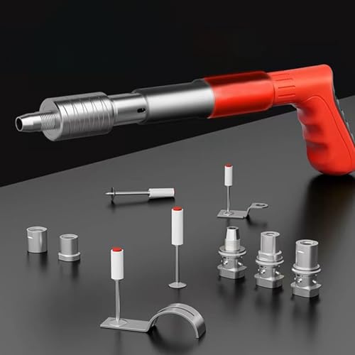 Cloueuse compacte – Cadre en acier durable, réglage à cinq vitesses, machine à ongles manuelle, multi-fixation, sur brique, béton, bois | Aide à l'installation pour plusieurs matériaux de construction