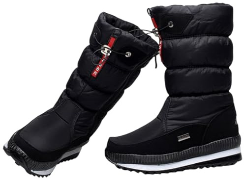 Generico Stivali da neve invernali da donna, stivaletti a metà polpaccio per esterni | Stivali invernali a metà polpaccio per esterni | Comode scarpe da donna, stivaletti da esterno antiscivolo per l