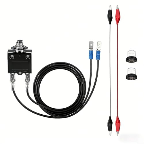 BlesConi Kit de fusibles réinitialisables HVAC, testeur de disjoncteur 3 A et 5 A avec pinces crocodiles (3 A)