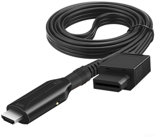 Adattatore per cavo convertitore Wii a HD che abilita 720p e 1080p, ideale per schermi multipli creati con resistente sostanza Tpe in nero con portata di 1 metro per l'uso della console
