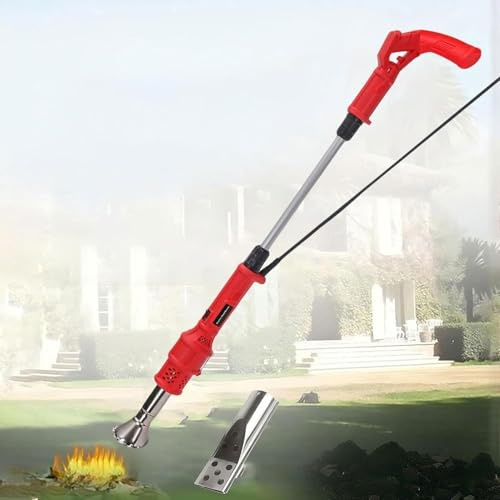 Brûleur de mauvaises herbes électrique thermique 2 en 1 Max 650 °C 2000 W Outil de jardin portable avec 2 buses pour pelouse, allées, barbecue désherbage