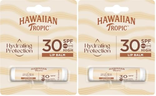 HAWAIIAN Tropic Lip Balm - Bálsamo Protector Solar de Labios Spf 30, Sabor Tropical, 4 Gramos (Paquete de 2)